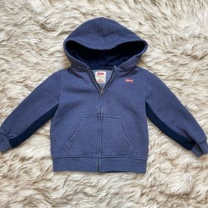 Levi’s Full Zip Hooded Jacket Two Tone Blue Unisex Size 24 Months